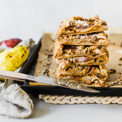 Apple and Pear Galette with Walnut Oat Streusel